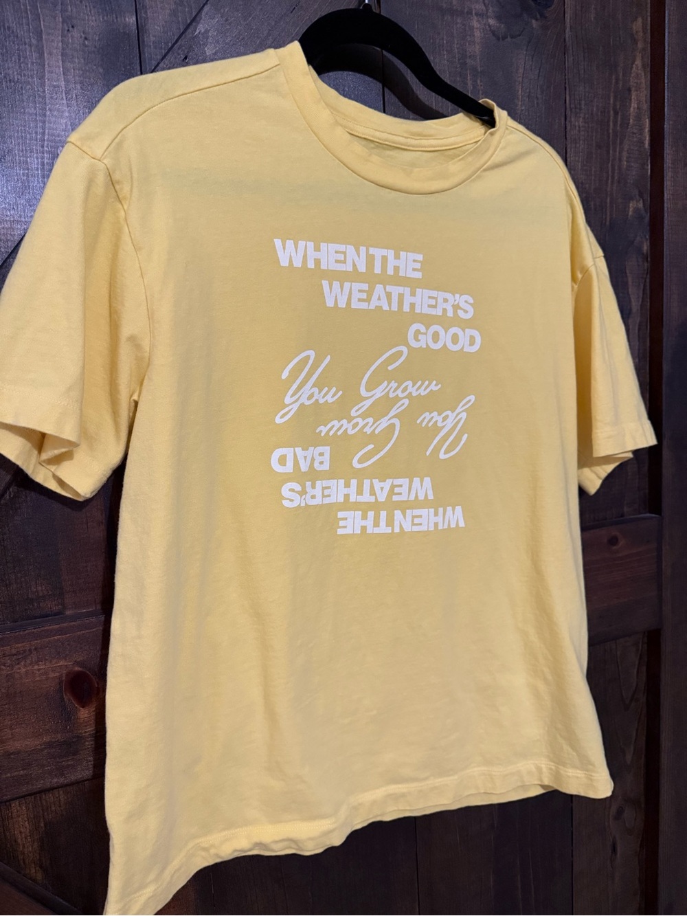 Anthropologie Sunny Yellow Graphic Short-Sleeve Tee